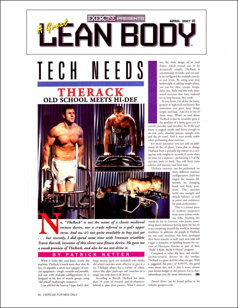 Exercise Presents a Great Lean Body Lean with THERACK® – PowerPortLA ...